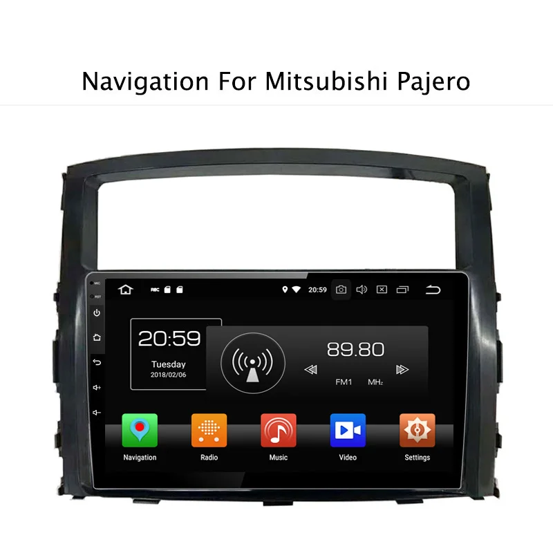 9&quot 4G RAM 32G ROM Octa Core Android 8.0 Car DVD GPS Navigation For Mitsubishi Pajero 2006 2007 2008 2009 2010 | Автомобили и