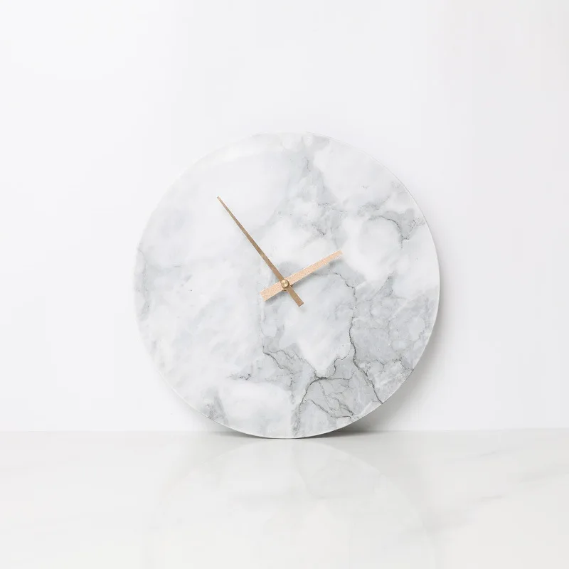 

Nordic Marble Wall Clock Modern Design Minimalist Art Clocks Personality Kitchen Wall Watch Europe Living Room Bedroom Decor