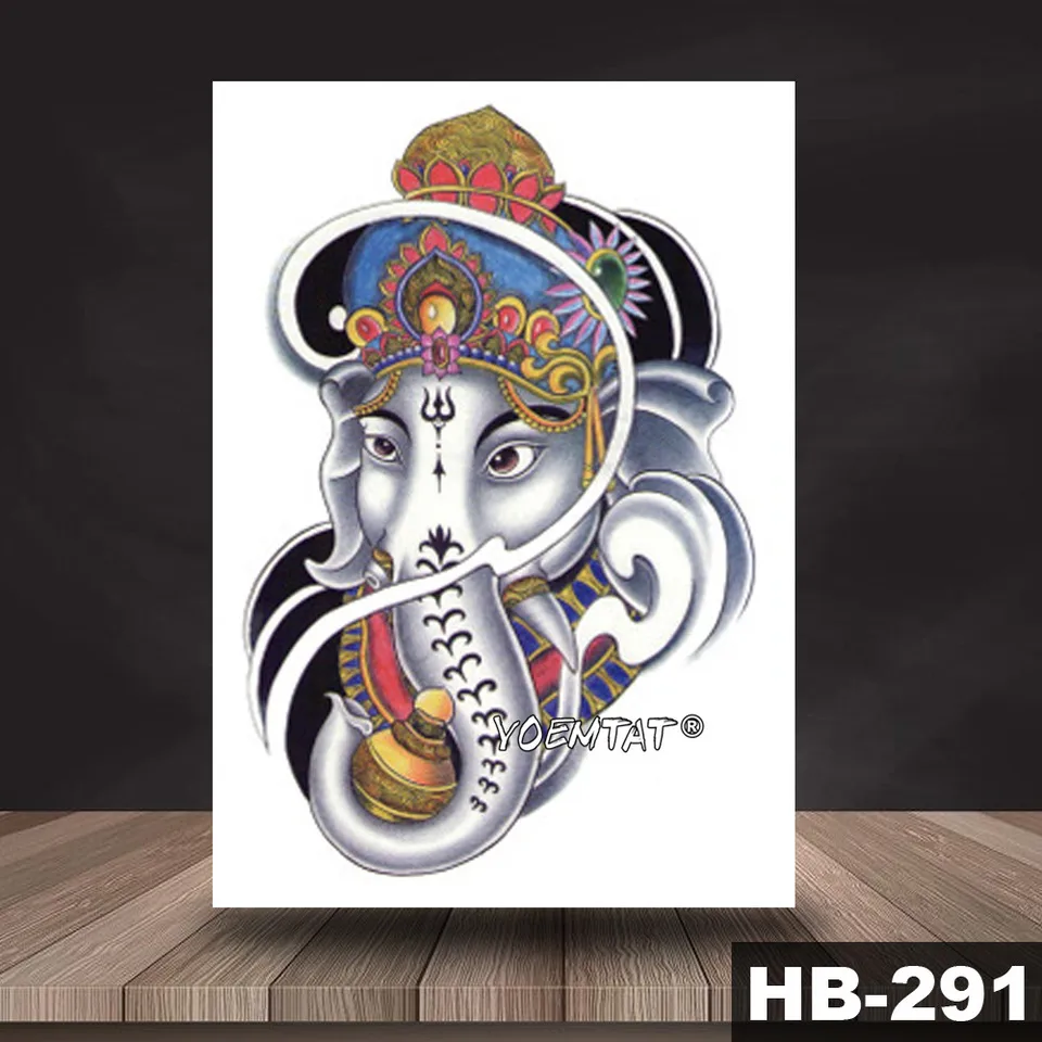 Tatuaje Temporal Impermeable Ganesha Indio Tatuaje Temporal Elefante Pavo Real Guerrero Tatuajes Cuerpo Arte Brazo Falso Tatoo Tatuajes Temporales Aliexpress Envío gratis con amazon prime. tatuaje temporal impermeable ganesha