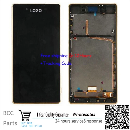 Original quality 100% new White Black For Sony Xperia Z4 LCD display+Touch screen Panel Digitizer with frame 5pcs lot official original new a quality screen for 6s lcd display black white