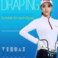 PGM одежда для гольфа модное движение футболка с длинными рукавами воротник драпировка всего тела