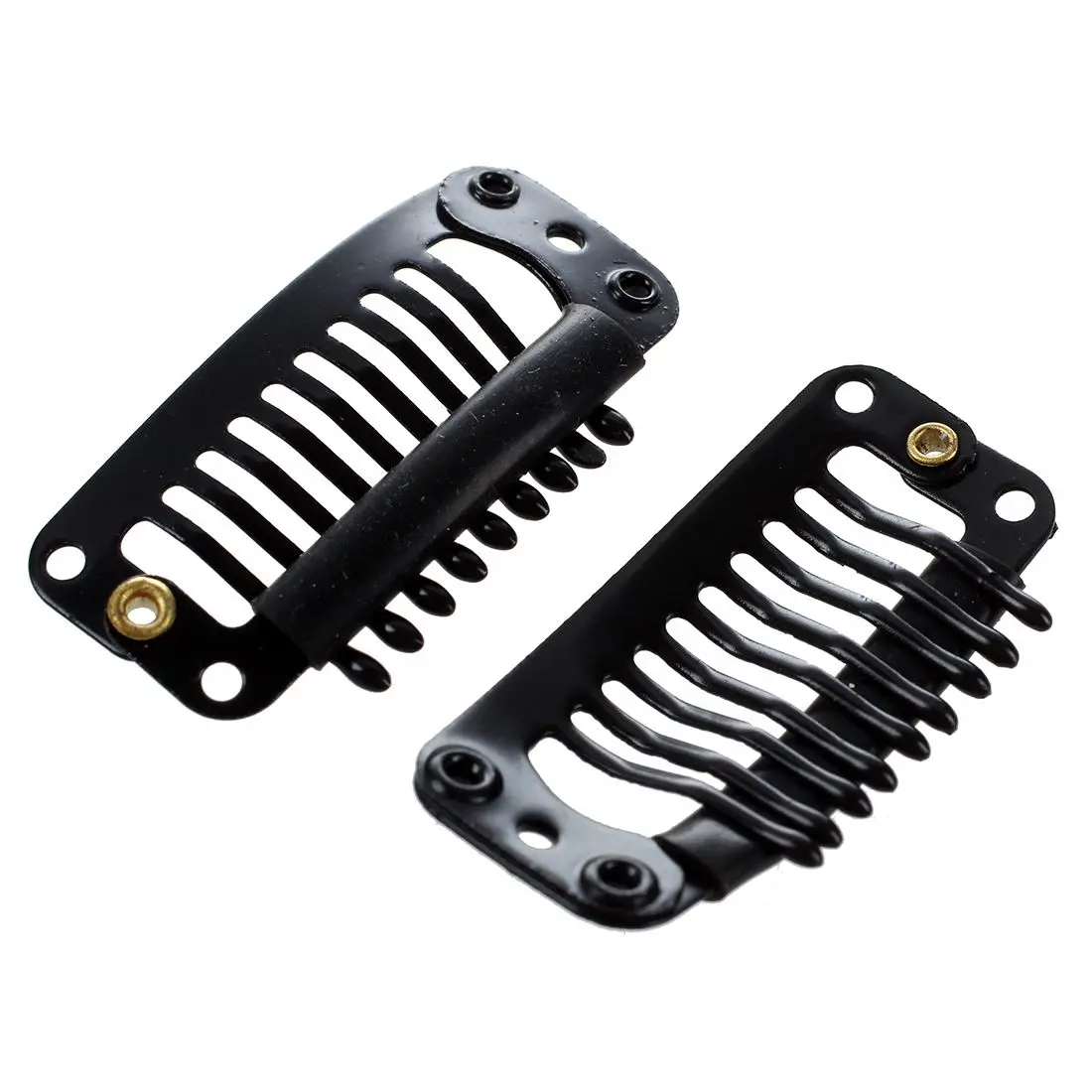 

20pcs Black Nine-tooth Clip for Hair Extension Snap Clip for DIY Hairpins