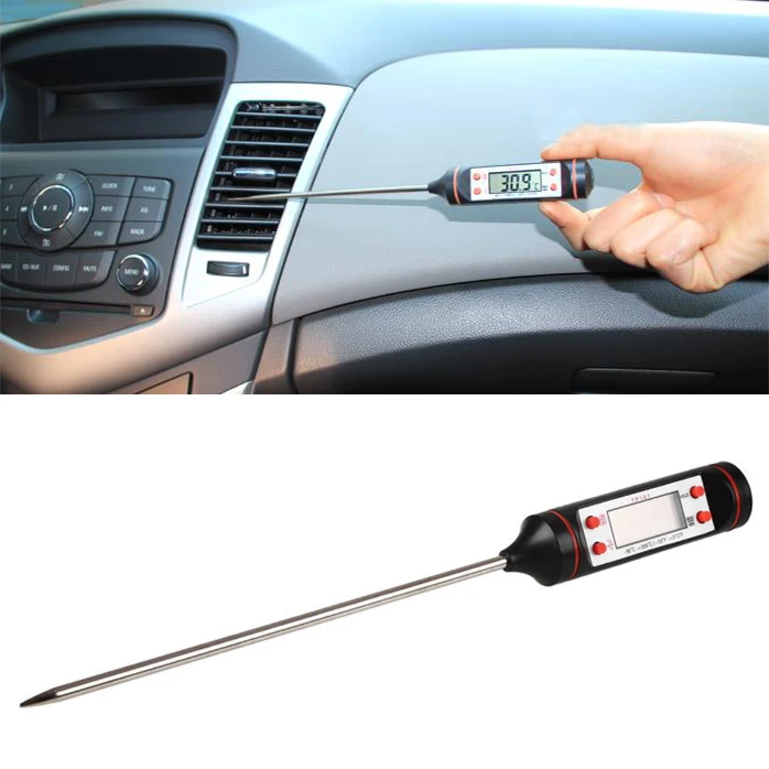 

Vehemo Car Vehicle Air Outlet Needle Type LCD Digital Thermometer Gauge Equipment