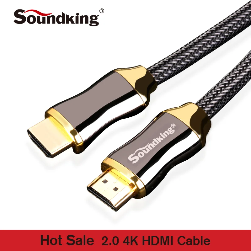 Soundking HDMI кабель 2 0 2k * 4k Аудио Видео к Мужской 3D для PS3 проектор HD TV STB ноутбук 1 5/2/3/5 м