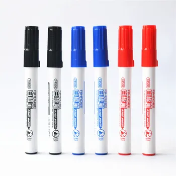 

3pcs Erasable color ink pens 2mm liner marker on Whiteboard glass nonporous surface Stationery Office School supplies F904
