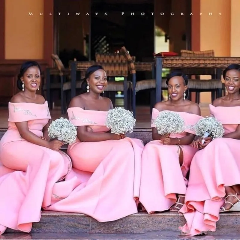 Blush-Pink-African-Long-Bridesmaid-Dresses-Bateau-Neck-Mermaid-Applique-Wedding-Guest-Maid-Of-Honor-Dress (1)