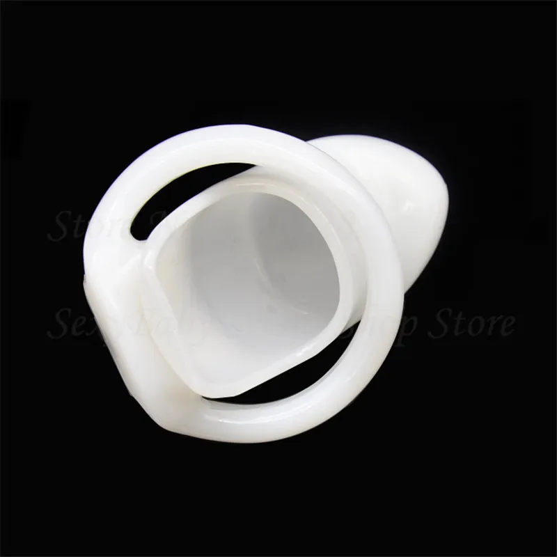 New Small Size Male Chastity Device Lockable Cock Cage Resin Chastity Belt Sex Product with 4 Size Penis Rings Sex Toys For Men