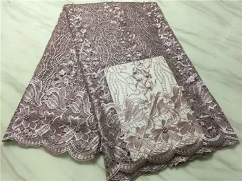 

Good quality french lace fabric with beads African lace fabric latest tulle laces fabrics for 5 yards dress material Royal Blue