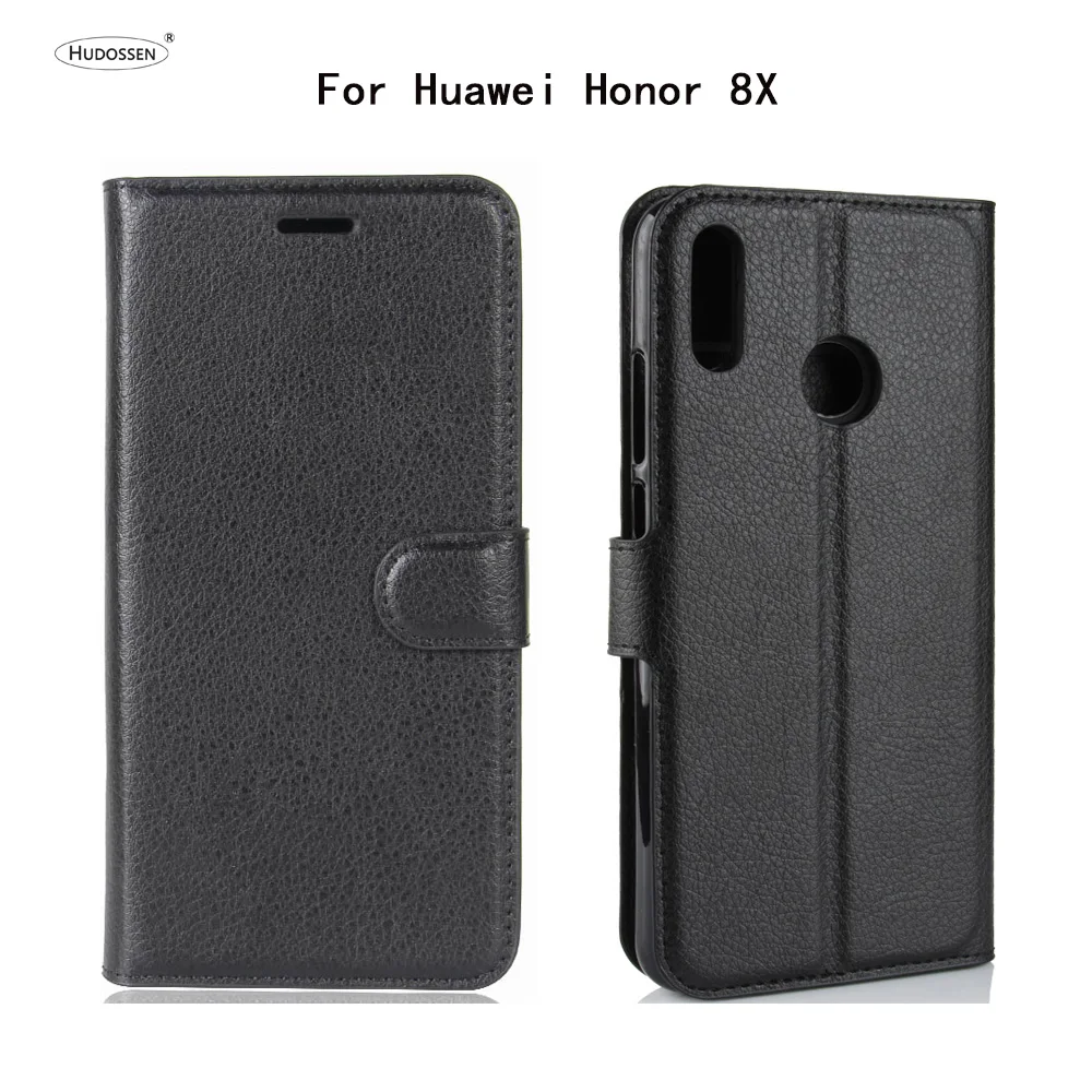

HUDOSSEN For Huawei Honor 8X JSN-AL00 Case Luxury Flip PU Leather Silicone Phone Back Cover Cases For Honor 8X Accessories Coque