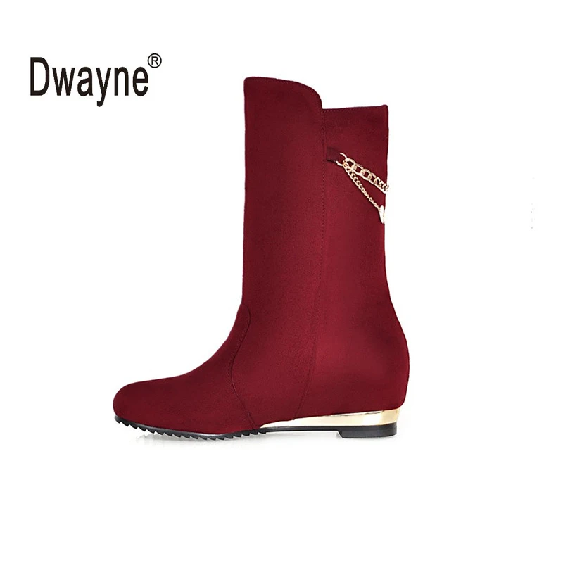 

Big Size Women Boots zapatos mujer Mid-half Boots for Women Autumn Winter Boots botas femininas Winter Shoe 6355-63