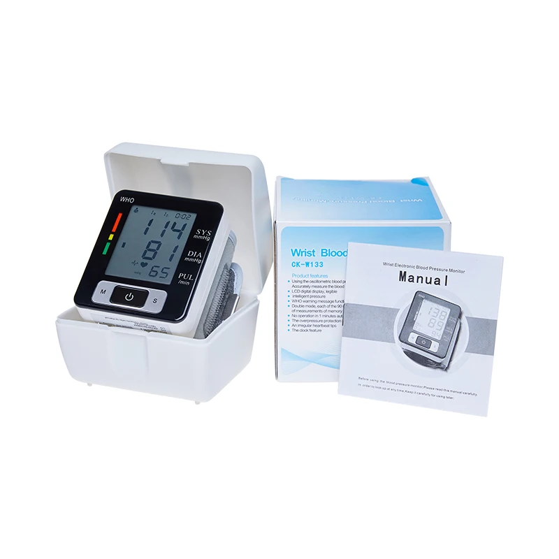 Высокое качество цифровой наручные полностью автоматический анализатор состава крови, Давление пульсотахометр монитор lcd-дисплей Сфигмоманометр+ коробка
