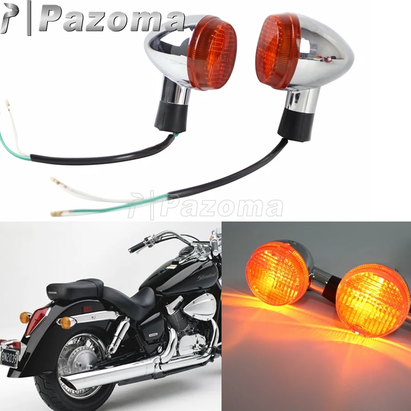 Pazoma мотоциклетный E13 хромированный задний указатель поворота для Honda Shadow 400 750 VT750