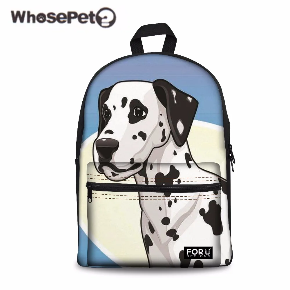 

WHOSEPET Large Backpacks Women Dalmatian Printing Shoulder Backpack for Travel Teenager Girls School Bagpack Students Satchel