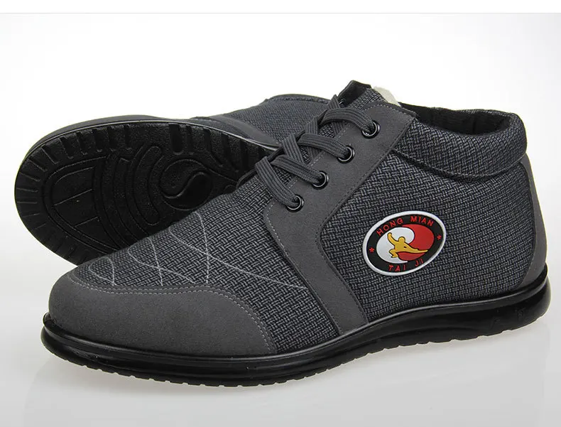 Зимняя парусиновая обувь Tai Chi, теплая обувь для боевого искусства, обувь для занятий боксом Taiji, гибкая обувь