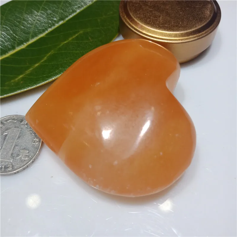 

Natural jacinth Selenite Heart Crystal Stone Quartz Mineral Healing purifying Stones And Minerals Specimen free shipping