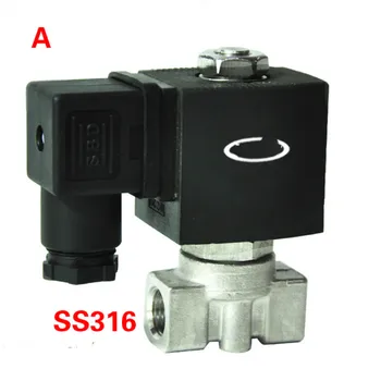 

1/8 1/4 3/8 normally closed electric solenoid valve 3mm SS316 magnetic valve motorized valve AC220V AC110V DC24V DC12V NPT/BSP