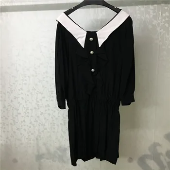 

Silk Dress for Women Long Sleeve Print Sweet Fashion Summer Dress for Lady 2018 new WOmen Dress