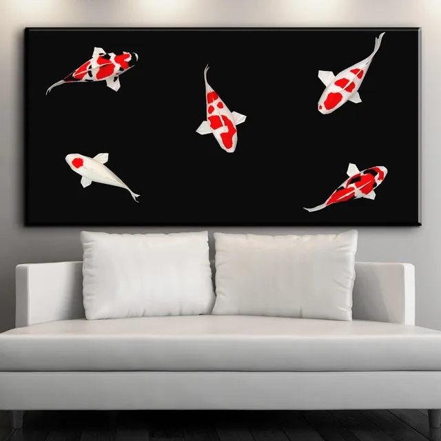 659 Canvas Art Koi Fish Wall Chinese Painting On 659 Canvas Art Koi Fish Wall Chinese Painting On Home Decor Modern