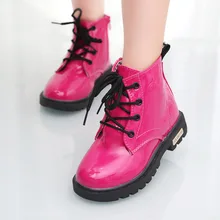 2017 boys and girls spring and autumn waterproof short paragraph leather waterproof leather men and boys leather school shoes