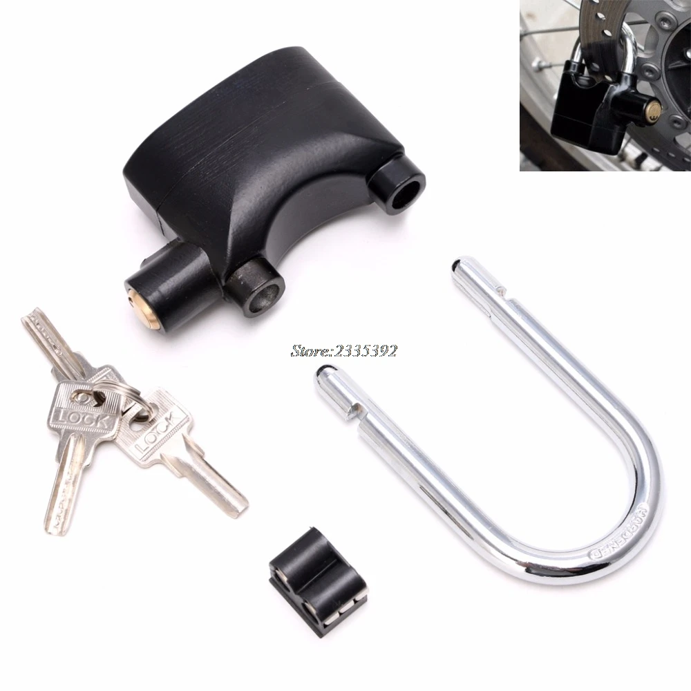 

(OOTDTY)Waterproof Siren Alarm Padlock Alarm Lock for Motorcycle Long Beam Bike Bicycle APR14_17