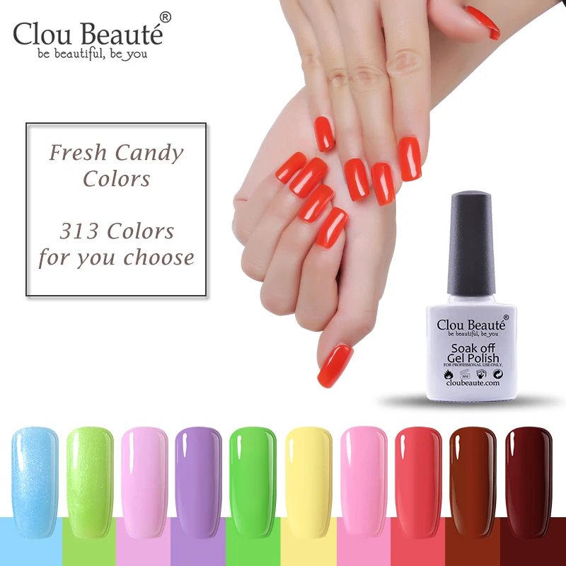

Clou Beaute UV Gel Varnish Nail Polish Semi Permanent Hybrid Gellak Color Gel Paint Soak Off Nail Art Design Manicure Nail Gel