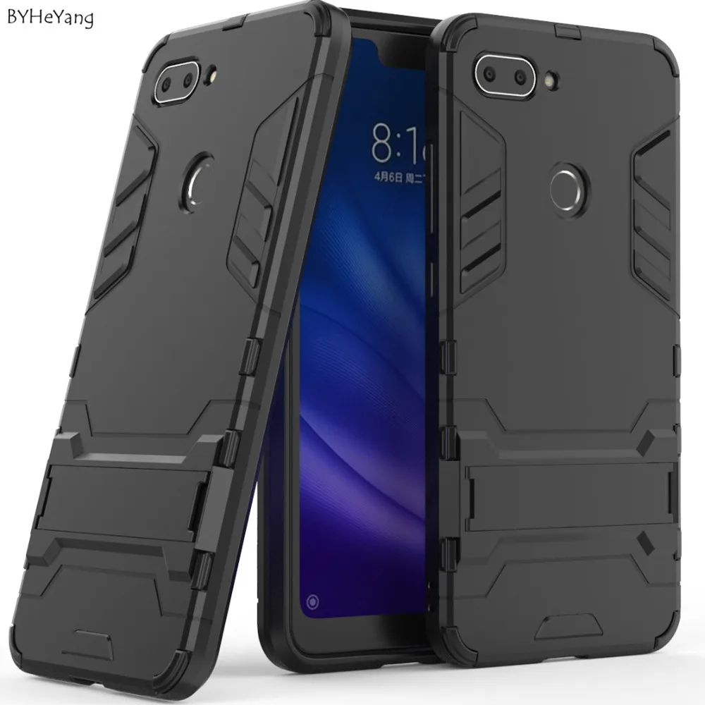 

BYHeYang Cover Xiaomi Mi8 Lite Case Rubber Robot Armor Phone Shell Hard Back Phone Case Xiaomi Mi8 Lite Cover for Xiaomi 8 lite