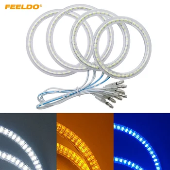 

FEELDO 4Pcs/Set Auto SMD Angel Eyes Light Halo Ring For Lada Vaz 2109 Headlight Lamp