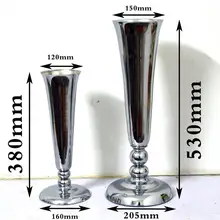 H38/53 см Размер L металлическая ваза для украшения дома аксессуары большие напольные вазы для свадебного украшения HP027
