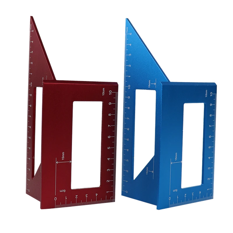 

45/90 Degrees Square Angle Ruler Marking Gauge Aluminum Alloy Protractor Line Scriber Gauge Measuring Woodworking Tools