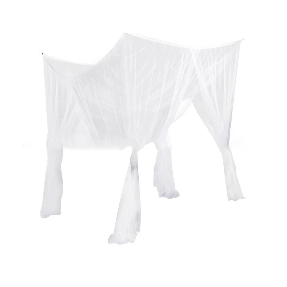 European Style 4 Corner Post Bed Canopy Mosquito Net Full Netting Bedding 190x210x240cm (White) | Дом и сад