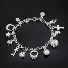 Хороший браслет, Женские Ювелирные изделия, модные ювелирные изделия, Серебряный подарок, драгоценный камень, ручная цепочка, PS559