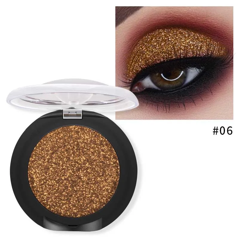 Pudaier Glitter Eyeshadow Palette Yeux Sombra Makeup Metallic Festival Eye Shadow Powder Shimmer Maquiagem Blue Eye Cosmetics - Цвет: 06