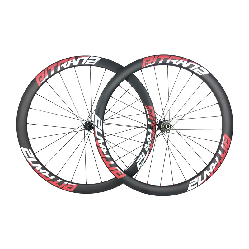 

1330g 700C 42mm tubeless asymmetric road disc bicycle carbon wheelset width 25mm cyclo-cross road bike carbon wheels