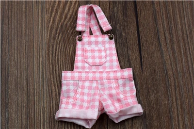 1PCS Denim Suspenders Trousers Bib Pants for Blyth, Licca, Azone S, Barbies, OB24, OB27, Momoko Doll Clothes Overall Outfuts - Цвет: 1pcs bib pants b