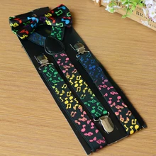 Мустический Узор Галстук-бабочка Подтяжки комплект из 2 предметов 3 зажимы на подтяжках для унисекс женщин мужчин Новое поступление Зима