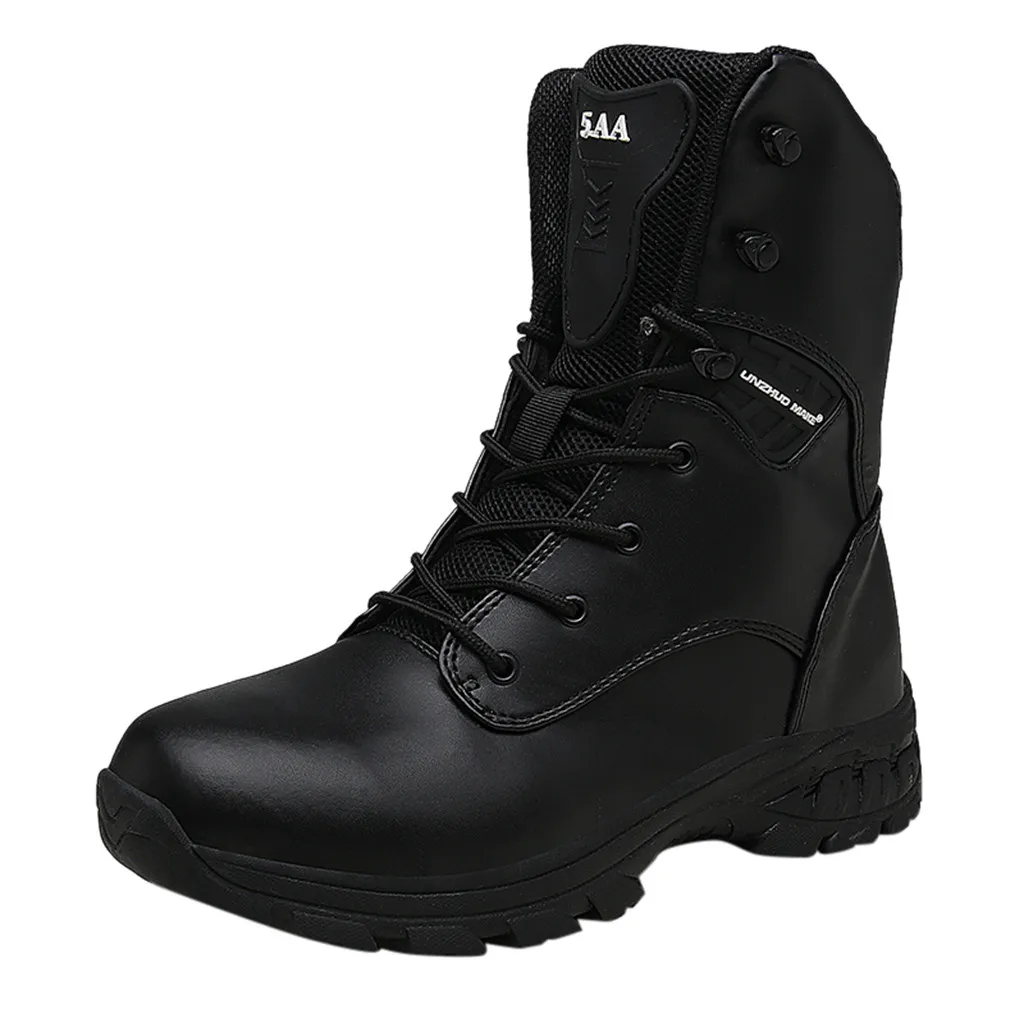 

Shoes Men Desert Boots Lace Up Black High-top Men's Outdoor Fashion Hiking Boots Mid Calf Bottom Training Camouflage Boots