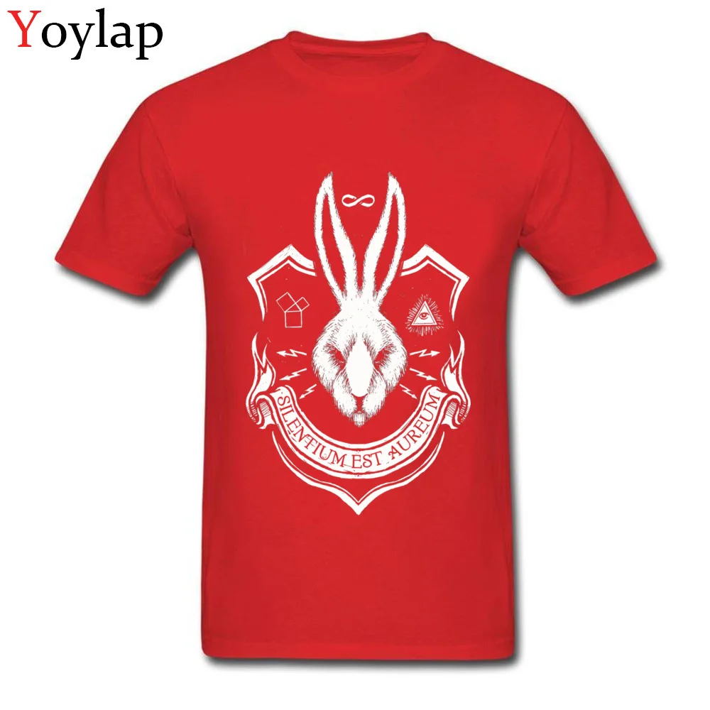 Group Tops T Shirt for Male Graphic Autumn Round Neck 100% Cotton Short Sleeve T-Shirt Silence is Golden Printed On Tee Shirt red