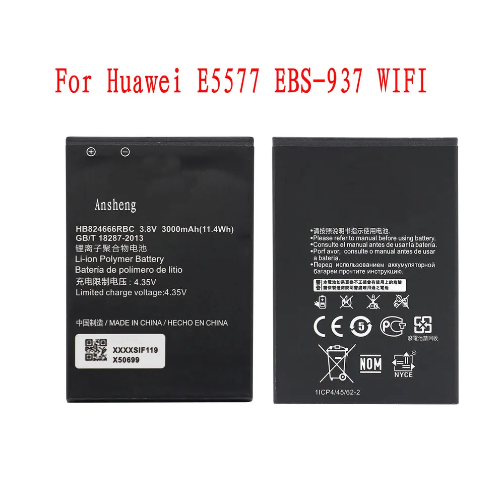 Оригинальный аккумулятор 3000 мАч HB824666RBC для Huawei E5577 ebs-937 WIFI роутер мобильного