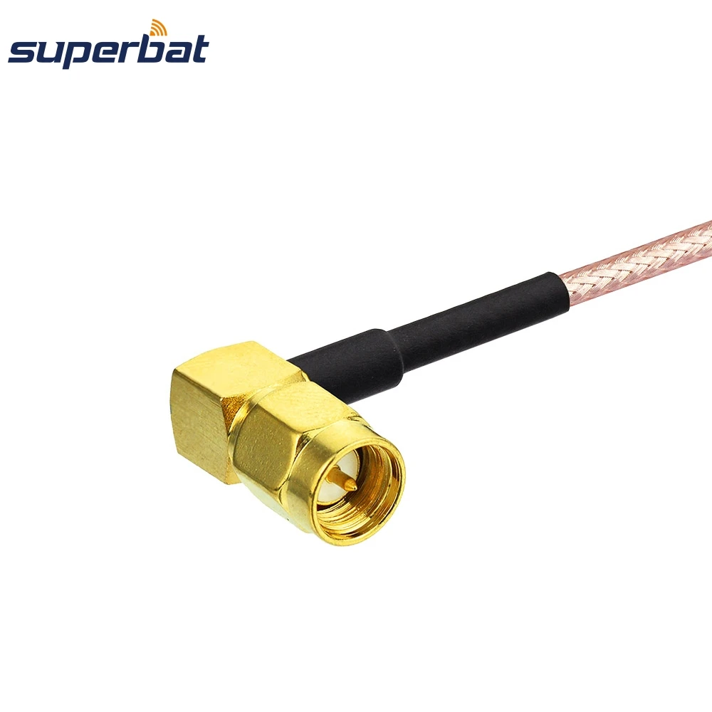 Superbat RF SMA Мужской к SMA штекер правый угол разъем гибкий соединительный кабель RG316 Беспроводной Wi-Fi радио