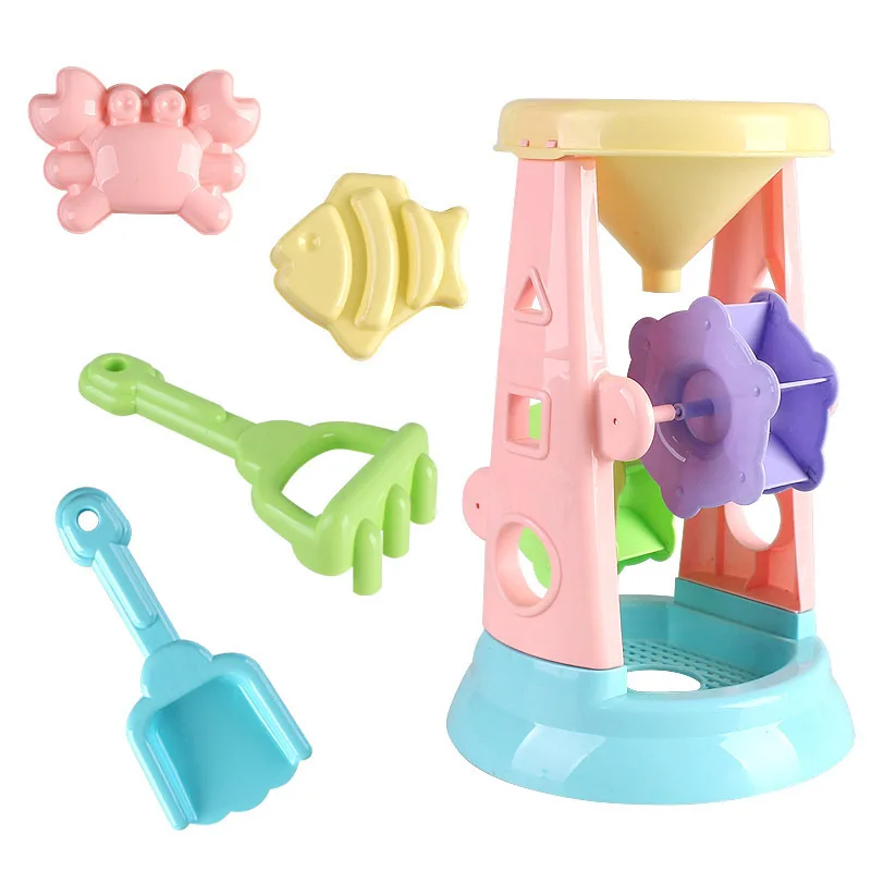  summer beach toys for children SandBox Set Kit Sea Sand bucket Rake Hourglass Water Table play fun 