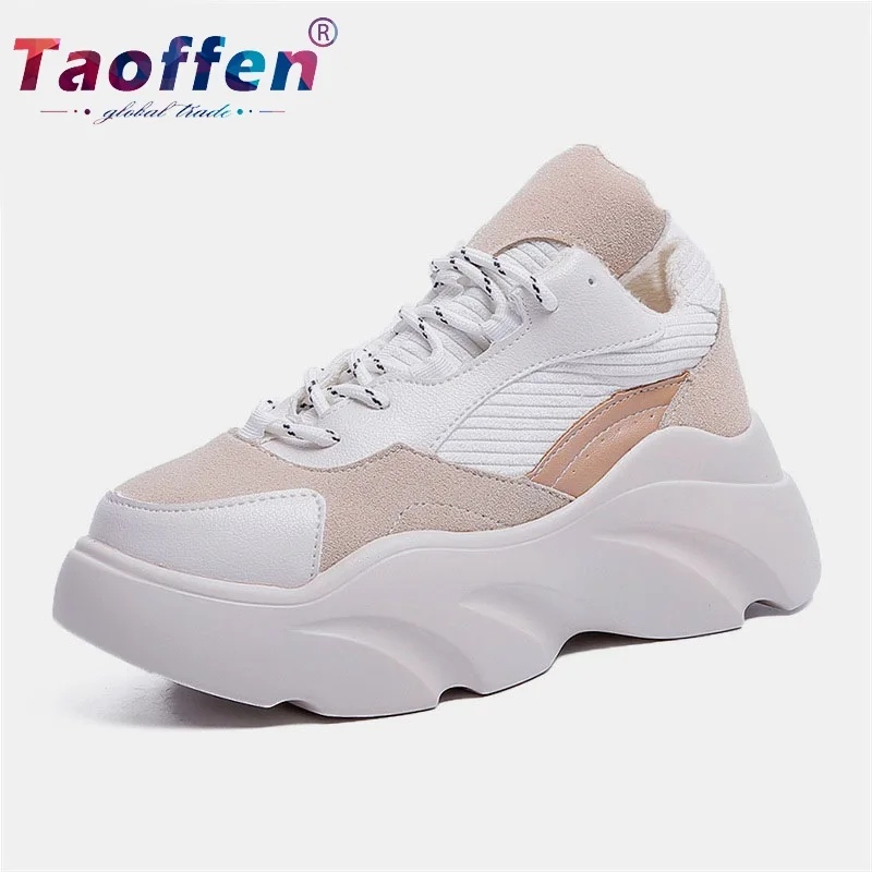 

Taoffen Sneaker For Women Running Shoes Women Genuine Leather Sports Shoes Women Casual Footwear Female Outdoor Shoes Size 35-40