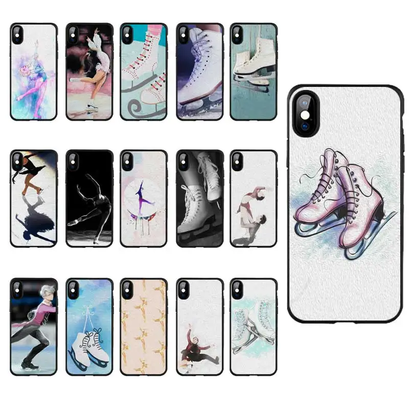 M241 Черный силиконовый чехол для катания на коньках Apple iPhone 11 Pro XR XS Max X 8 7 6 6S Plus 5 5S 5G
