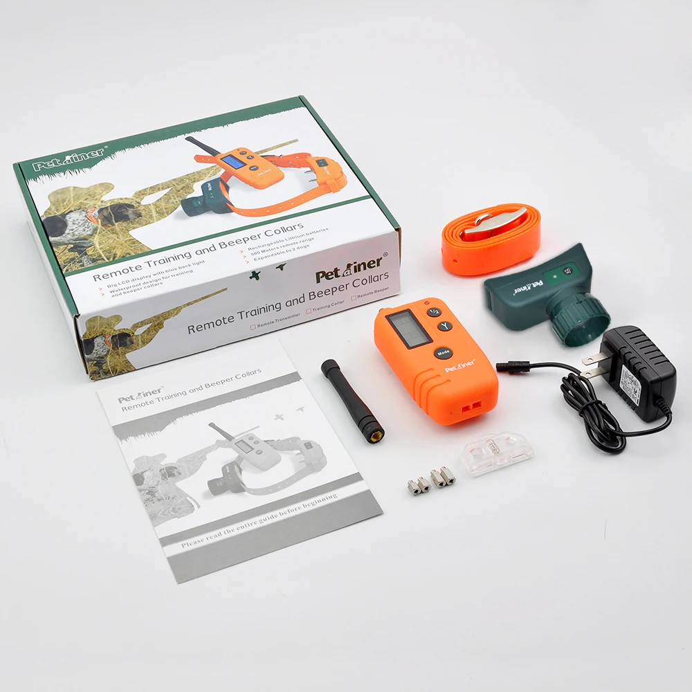 Petrainer 910B 1 500 м Диапазон и водонепроницаемый звуковой сигнал для собак ошейник