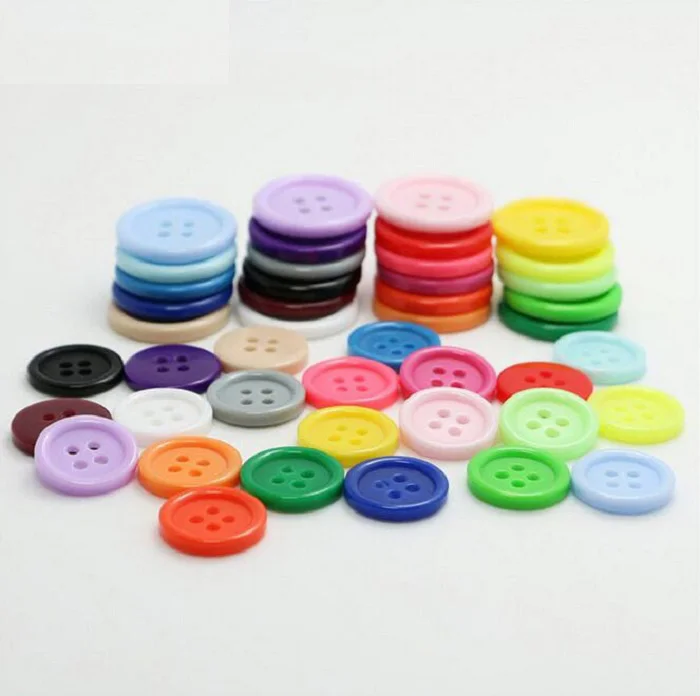 Buttons 9/10/11.5/12.5/14/15/18/20/21/23/25/28mm four holes resin round for handmade Gift Box Craft DIY Sewing accessories 1 | Дом и сад