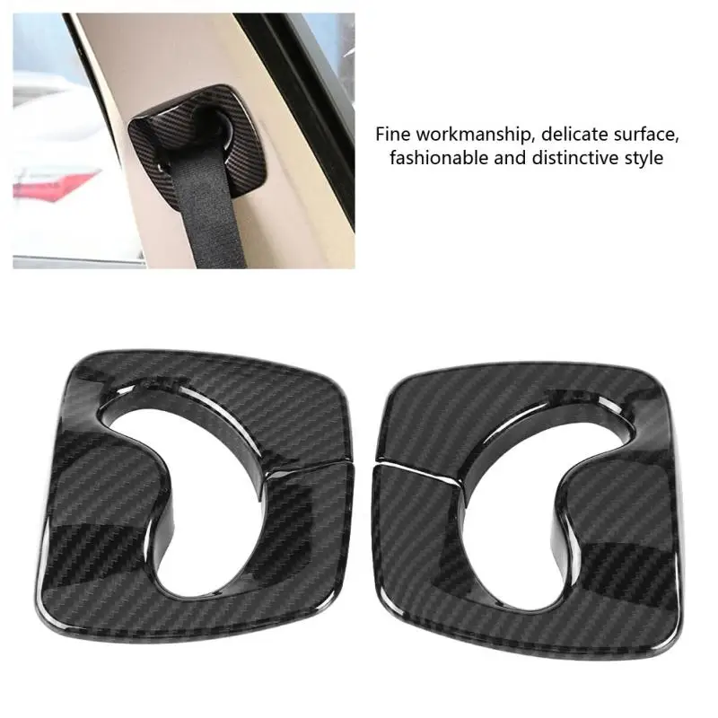 

2Pcs Carbon Fiber Style Car Interior Decorative Seat Safety Belt Cover Trim for BMW 5 series F10 2011 2012 2013 2014 2015 2016