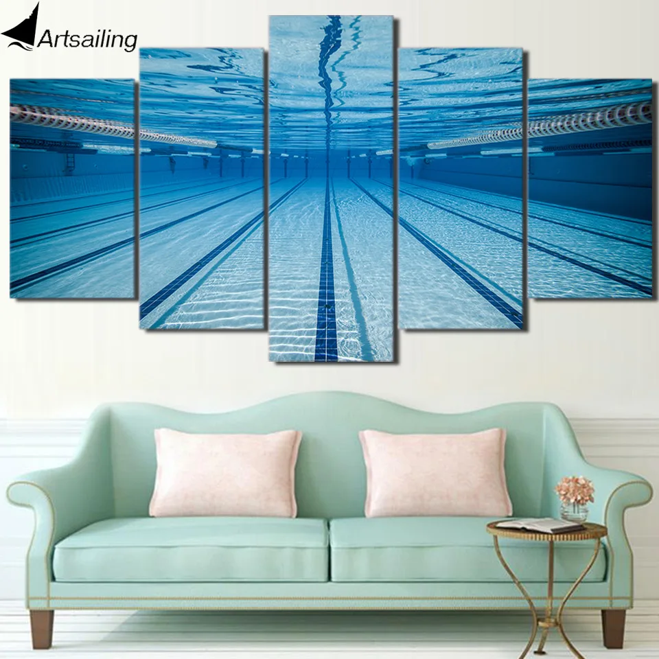 

Artsailing Canvas Painting 5 Piece canvas Painting With Frame Painting Set Painting Wall Modern Modular Swimming Pool Picture