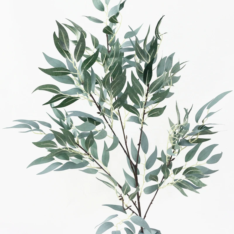 JAROWN Simulation Vine Plant Willow Leaf Single Branch Willow Strips Wedding Arrangement Arches Decor Fake Flowers Home Decor (12)