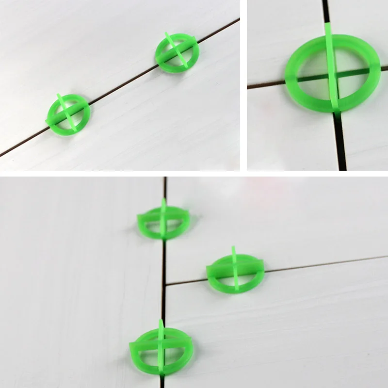 

100pcs Green Cross Tile Leveling Recyclable Plastic Tile Leveling System Base Spacer DTT88
