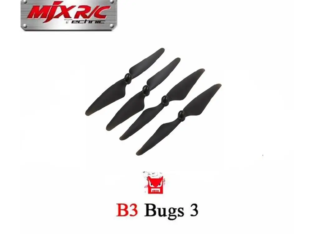 

4PCS Propellers Blades for MJX B3 Rc Quadcopter Drone ( MJX Bugs 3 ) Spare Parts Accessories Remove Control Toys Part Supplies