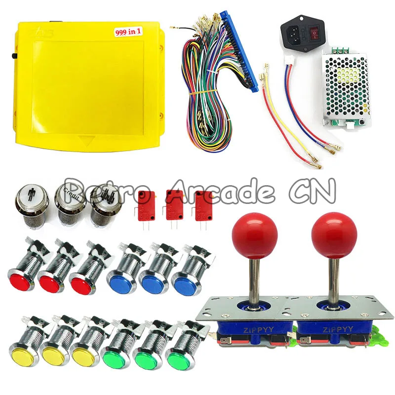 DIY Arcade game kit 2 Player Jamma Mame kit for 999 in 1 PCB board with